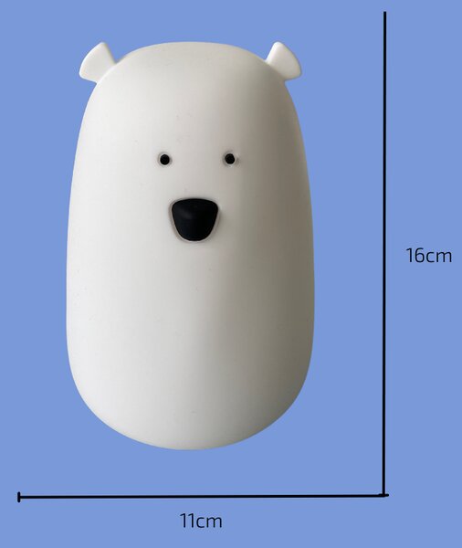 Silikonová dětská lampa - lední medvěd