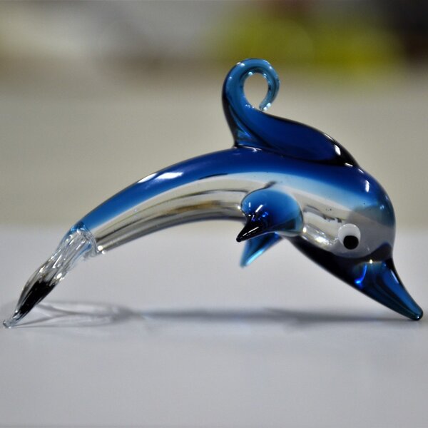 DBK GLASS 6-ti ramenný křišťálový lustr - modrý mořský svět 0220-6-NK-ocean