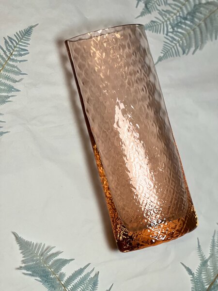 Skloglass Ručně foukaná váza LILIE 300mm Růžová Barvy: Ružová