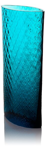 Skloglass Ručně foukaná váza LILIE 300mm Aquamarine Barvy: Aquamarine