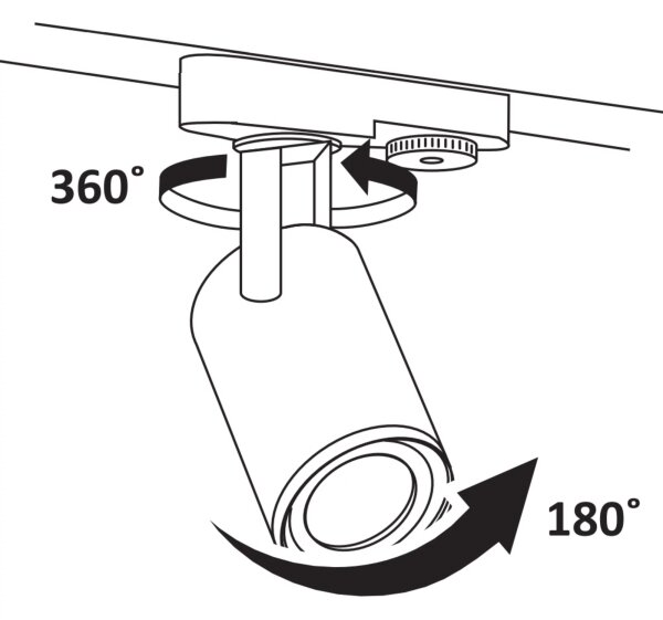 Bodové svítidlo do lištového systému MINOR 1xGU10/10W/230V černá