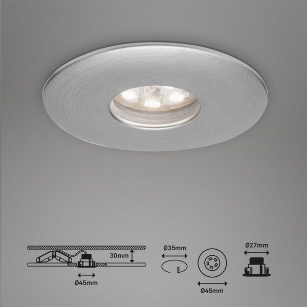 Briloner 7240-039 -SADA 3x LED Koupelnové podhledové svítidlo LED/1,8W/230V IP44