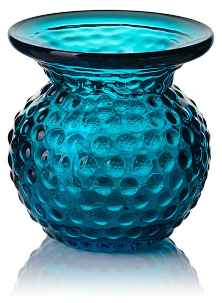 Skloglass Ručně foukaná vázička Lobelka 11cm Aquamarine Velikost: 11cm