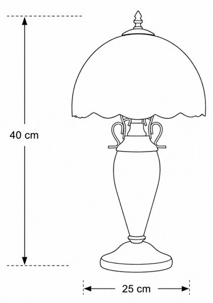 Brilagi - Tiffany vitrážová stolní lampa JUNGLE 1xE27/60W/230V + 1xE14/40W