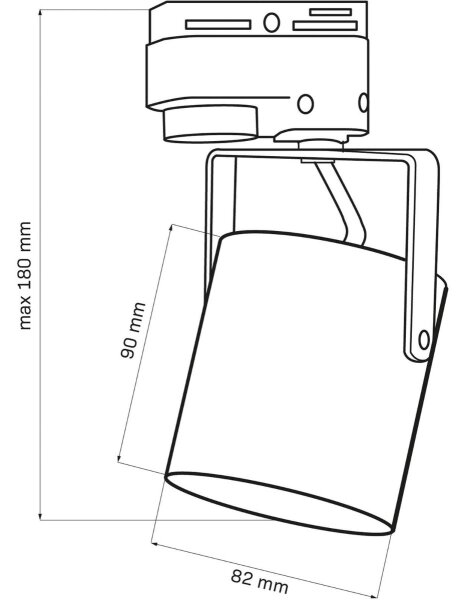 Bodové svítidlo do lištového systému MINOR 1xGU10/10W/230V černá