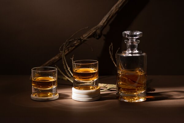 Skloglass Whisky set ČOČKA Počet kusů: set 1 láhev + 2 sklenice