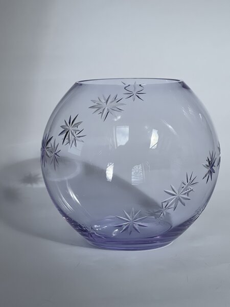Skloglass Hvězdná váza KOULE 180mm Barvy: Fialová