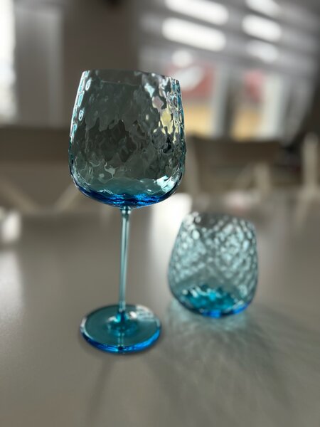 Skloglass Sklenice na víno Cínie Azurová Barva: Azurová, Kusy: 2ks