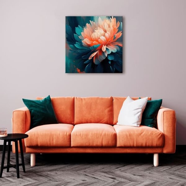 Designový obraz na plátně Barevné otisky květin 60x60 cm