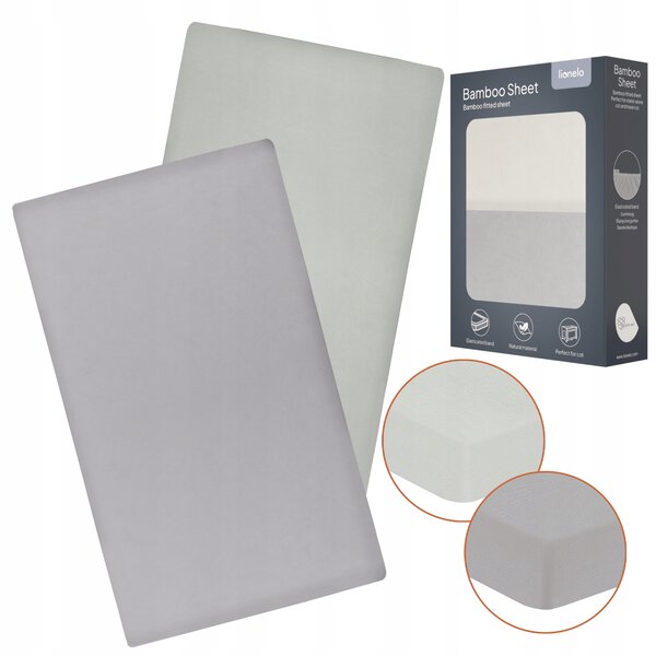 Prostěradlo Lionelo SHEET OFF WHITE GREY 120x60