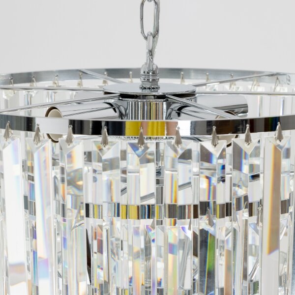 Brilagi - LED Křišťálový lustr na řetězu MOZART 5xE14/40W/230V lesklý chrom