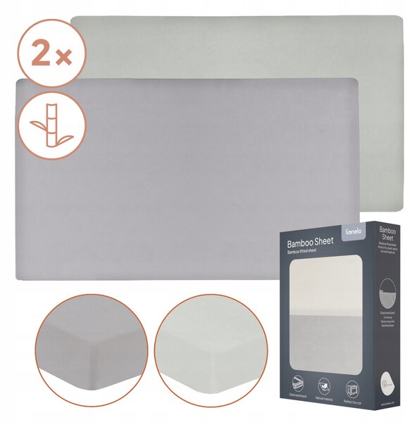 Prostěradlo Lionelo SHEET OFF WHITE GREY 120x60