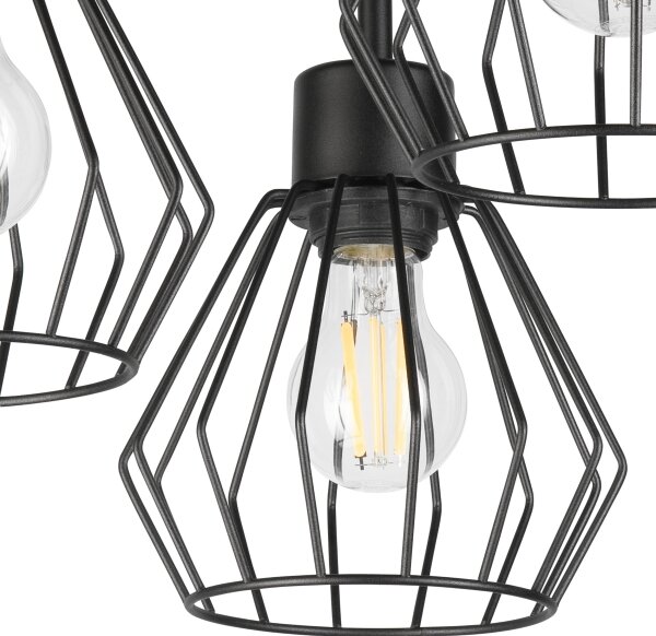 Přisazený lustr AUDREY 3xE27/60W/230V černá