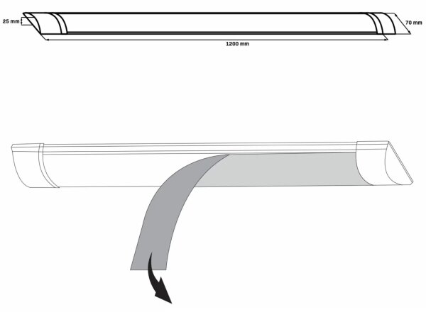 LED Podlinkové svítidlo LED/36W/230V 4000K 120 cm bílá