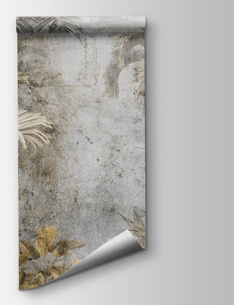 Fototapeta Palmy na betonové zdi, Fototapety s džunglí, Populární fototapety, u71248 - Tapeko.co.cz