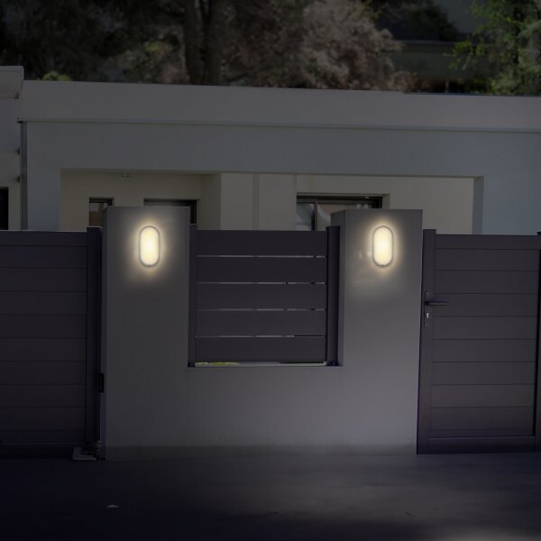 Solight WO749-G- LED Venkovní nást. svítidlo LED/20W/230V 4000K IP54 šedá oválný