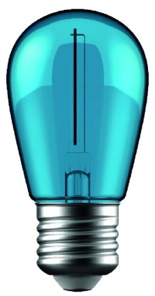 Retro barevná LED žárovka E27 1W 50lm tyrkysová, filament