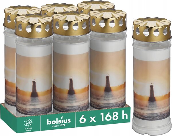 Svíčky Bolsius 6 ks 168 hodin hoření