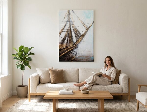 Malovaný obraz na stěnu ABSTRAKT 1 díl - 60x90 cm - Klasický 2 cm