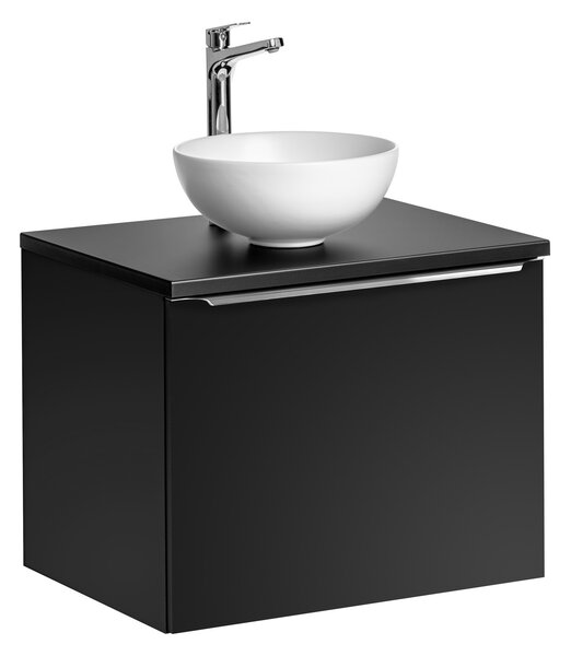 Comad Koupelnová skříňka s deskovým umyvadlem Santa Fe Black 60 černá matná
