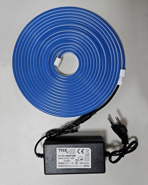 LED Flexibilní pásek NEON LED/10W/230V 5 m IP65 modrá