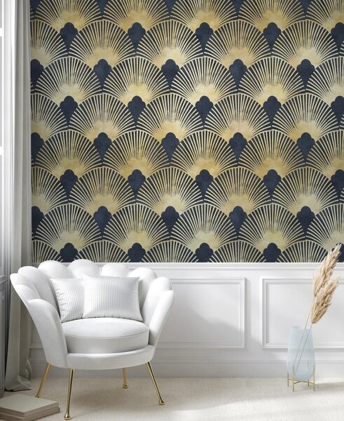 Fototapeta Elegantní symetrický vzor ve stylu art deco, Abstraktní fototapety, Populární fototapety, u71342 - Tapeko.co.cz
