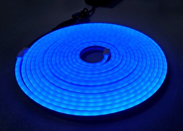 LED Flexibilní pásek NEON LED/10W/230V 5 m IP65 modrá