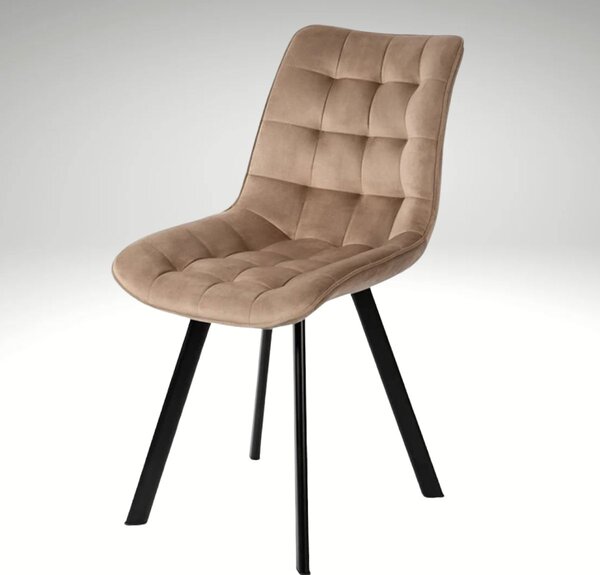 Vikio Jídelní set pro 4 osoby 160x90 cm dub noha X béžová židle VJS236-4BE-S