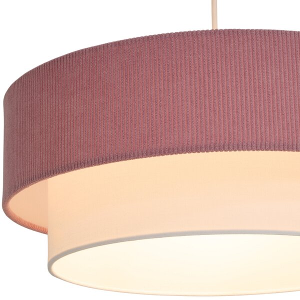 Kave Home Růžové závěsné světlo Bianella 40 cm