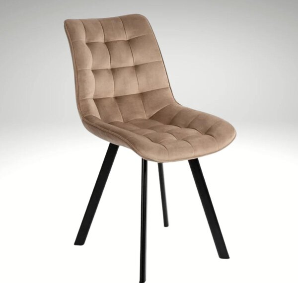 Vikio Jídelní set pro 4 osoby 160x90 cm dub noha X béžová židle VJS236-4BE-S