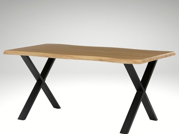 Vikio Jídelní set pro 4 osoby 160x90 cm dub noha X béžová židle VJS236-4BE-S