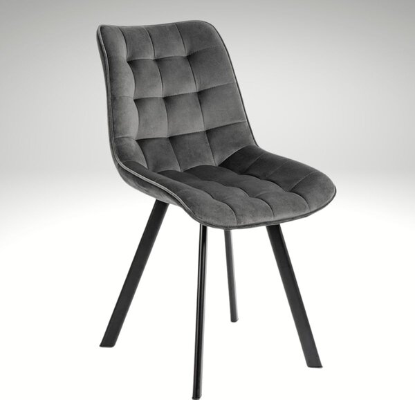 Vikio Jídelní set pro 4 osoby 160x90 cm dub noha X šedá židle VJS236-4S-S