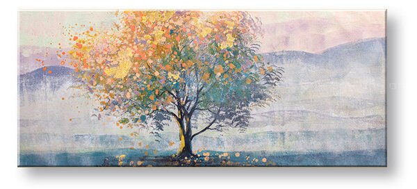 Malovaný obraz na stěnu STROM 1 díl - 120x50 cm - 120×50 cm / Klasický 2 cm
