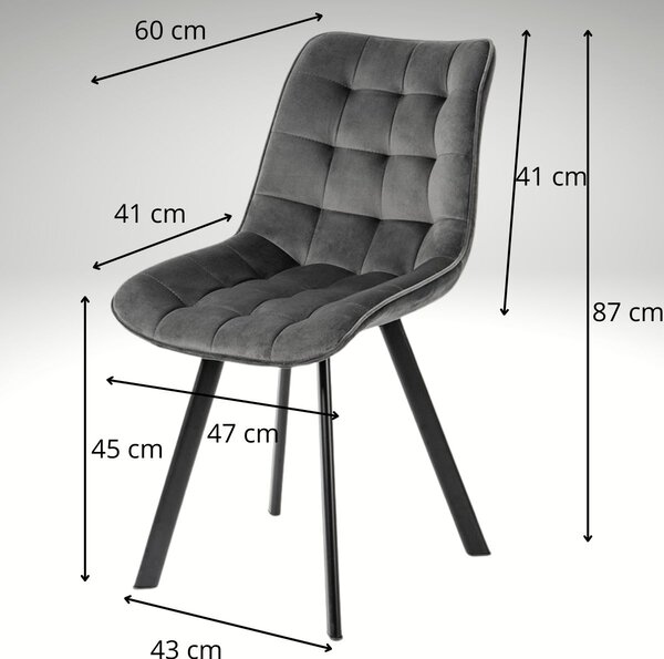 Vikio Jídelní set pro 4 osoby 160x90 cm dub noha X šedá židle VJS236-4S-S