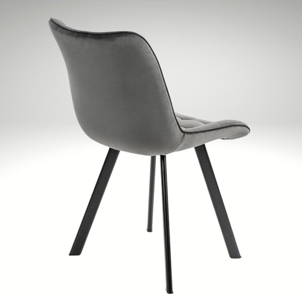Vikio Jídelní set pro 4 osoby 160x90 cm dub noha X šedá židle VJS236-4S-S
