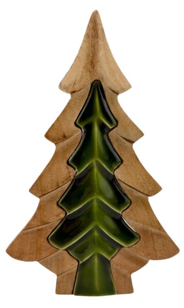 Vánoční dekorace 3D GREEN TREE 19,5 cm - více barev Barva: Světle zelená