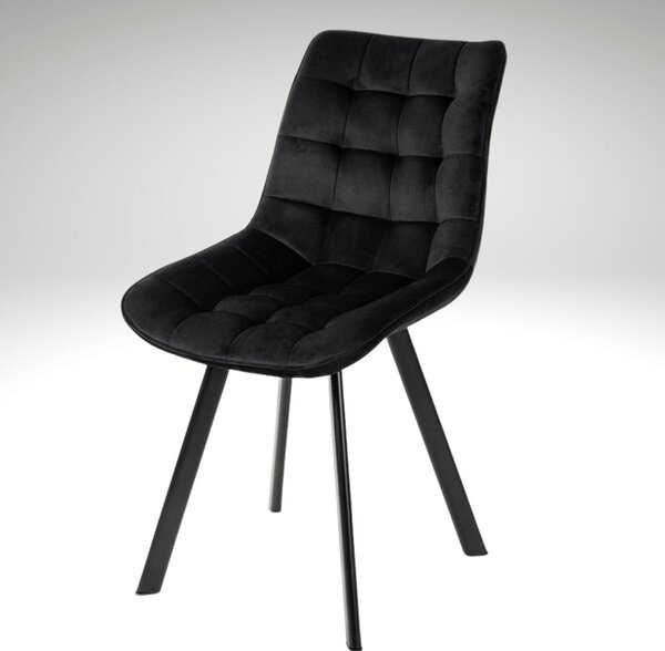 Vikio Jídelní set pro 8 osob 180x90 cm soft dub noha X černá židle VJS238-8C-S