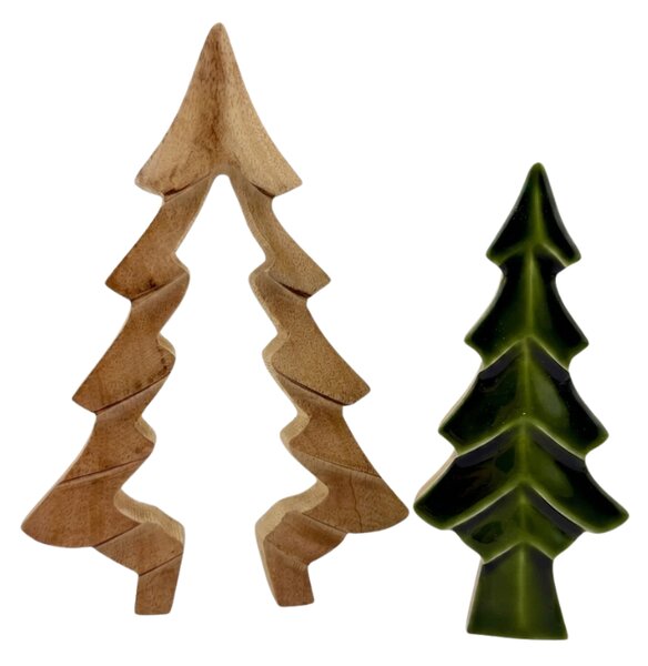 Vánoční dekorace 3D GREEN TREE 19,5 cm - více barev Barva: Světle zelená