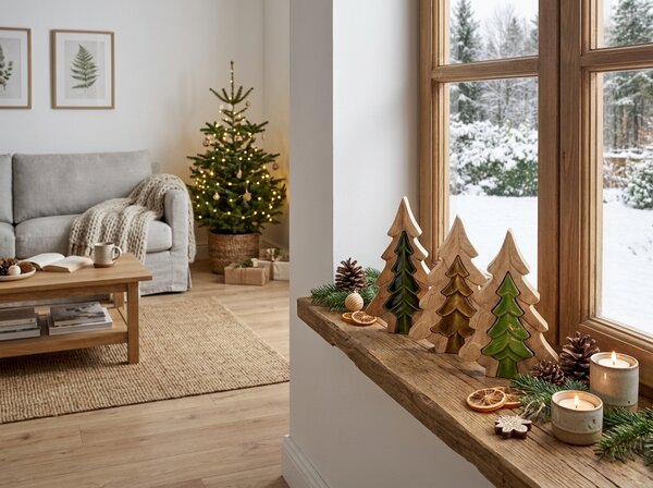 Vánoční dekorace 3D GREEN TREE 19,5 cm - více barev Barva: Světle zelená