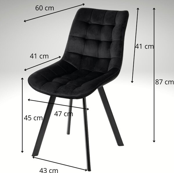 Vikio Jídelní set pro 8 osob 180x90 cm soft dub noha X černá židle VJS238-8C-S