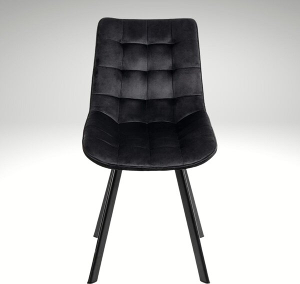 Vikio Jídelní set pro 6 osob 180x90 cm soft dub noha X černá židle VJS238-6C-S