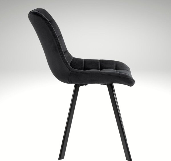 Vikio Jídelní set pro 6 osob 180x90 cm soft dub noha X černá židle VJS238-6C-S