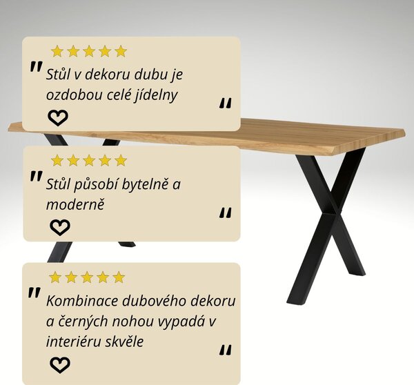 Vikio Jídelní stůl 180x90 cm dekor divoký dub AJS164D
