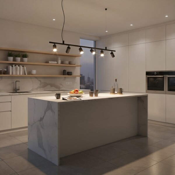 Ideal Lux - LED Lustr na lanku DYNAMITE 6xGU10/7W/230V černá