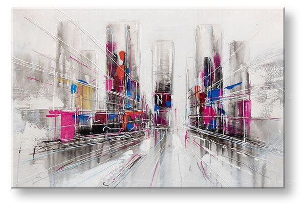 Malovaný obraz na stěnu ABSTRAKT 1 díl - 90x60 cm - Klasický 2 cm