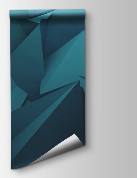 Fototapeta Modré polygonální tvary, Geometrické 3D fototapety, Populární fototapety, u71598 - Tapeko.co.cz