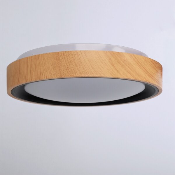 Brilagi - LED Stropní svítidlo FLOCO LED/24W/230V pr. 30 cm dřevo/černá