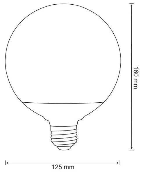 LED Žárovka G125 E27/16W/230V 3000K