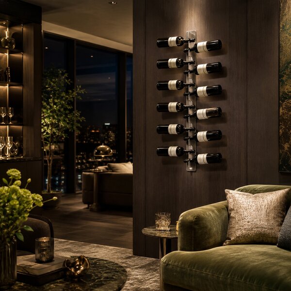 Radius designové nástěnné police Wine Rack
