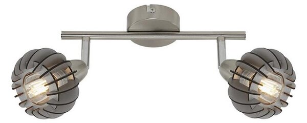 Briloner 2852- 026 - Bodové svítidlo RETRO 2xE14/5,5W/230V kaučukovník